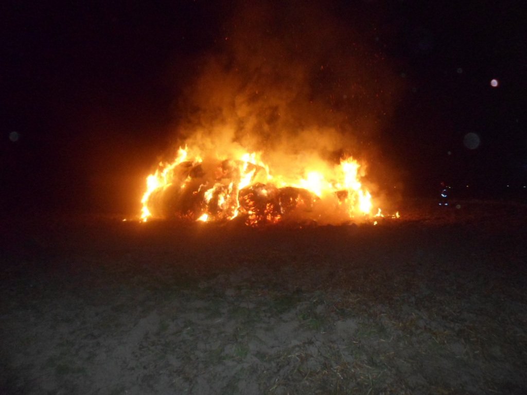 В Жлобине на пожаре сгорело 5 тонн соломы. Работниками МЧС спасено 85 тонн соломы 