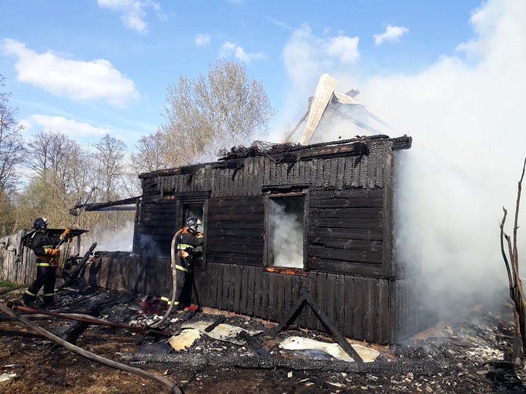 Рогачев. При пожаре жилого дома пострадал хозяин